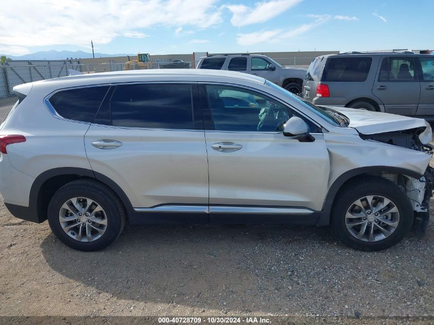 2019 Hyundai Santa Fe Sel VIN: 5NMS33AD1KH037791 Lot: 40728709