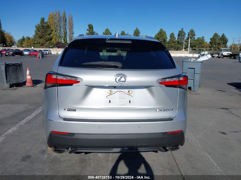 2015 Lexus Nx 200T F Sport VIN: JTJBARBZ0F2003772 Lot: 40728753