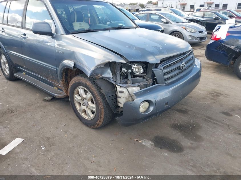 2002 Toyota Highlander Limited V6 VIN: JTEGF21AX20065744 Lot: 40728879