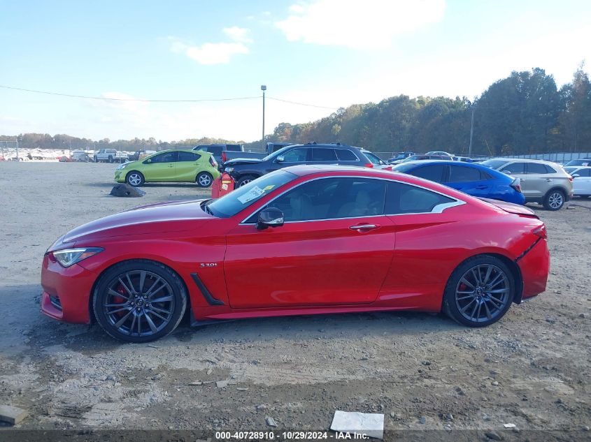 2017 Infiniti Q60 3.0T Red Sport 400 VIN: JN1FV7EK0HM610664 Lot: 40728910