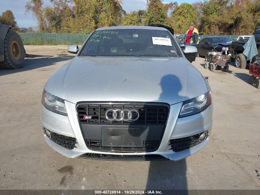 2012 Audi S4 3.0 Premium Plus VIN: WAUKGAFLXCA033711 Lot: 40728914