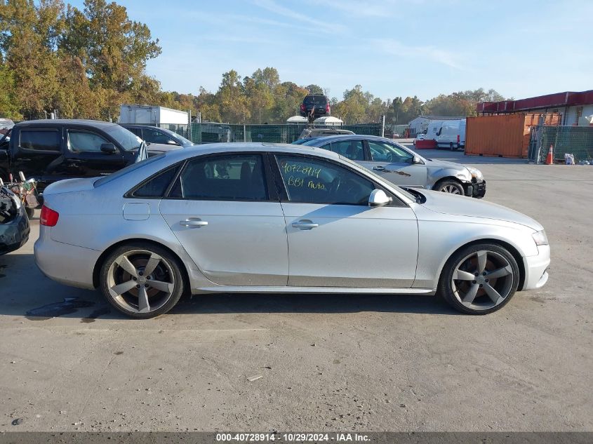 2012 Audi S4 3.0 Premium Plus VIN: WAUKGAFLXCA033711 Lot: 40728914