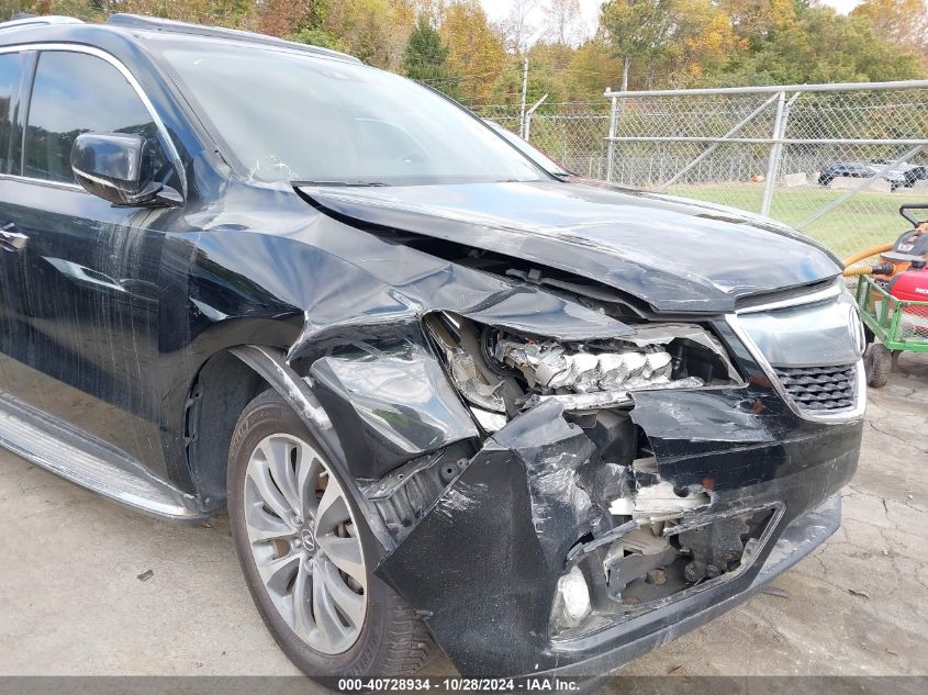 2016 Acura Mdx VIN: 5FRYD4H45GB028344 Lot: 40728934