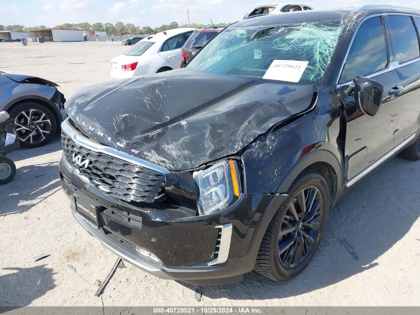 2022 Kia Telluride Sx VIN: 5XYP5DHC6NG225157 Lot: 40729021