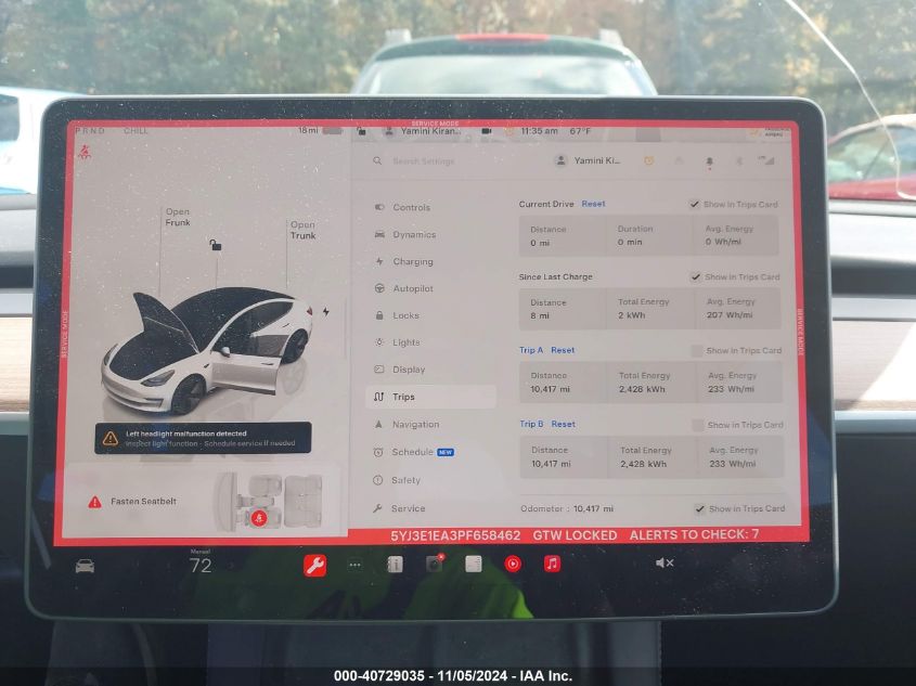 2023 TESLA MODEL 3 VIN: 5YJ3E1EA3PF658462