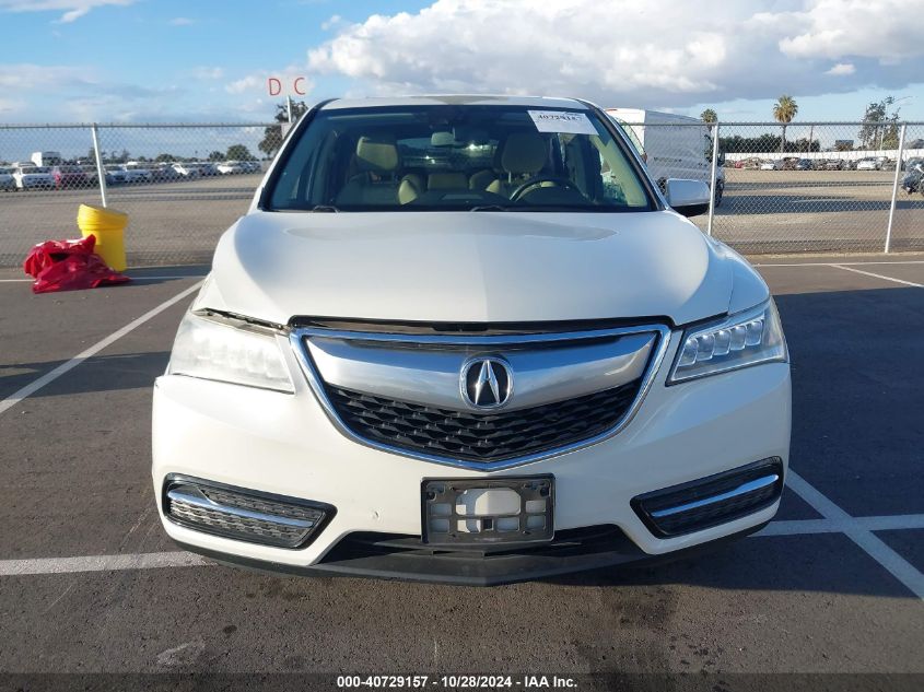 2015 Acura Mdx Technology Pkg W/Entertainment Pkg VIN: 5FRYD3H60FB001269 Lot: 40729157