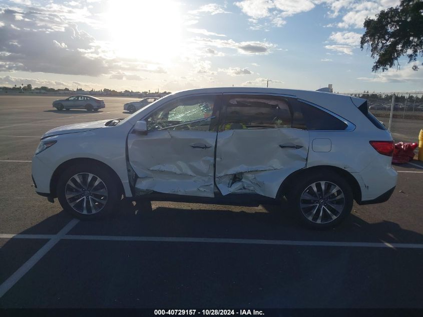 2015 Acura Mdx Technology Pkg W/Entertainment Pkg VIN: 5FRYD3H60FB001269 Lot: 40729157