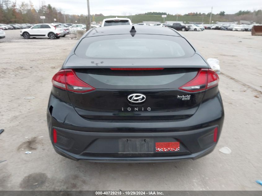 2019 Hyundai Ioniq Hybrid Blue VIN: KMHC65LC1KU179509 Lot: 40729215