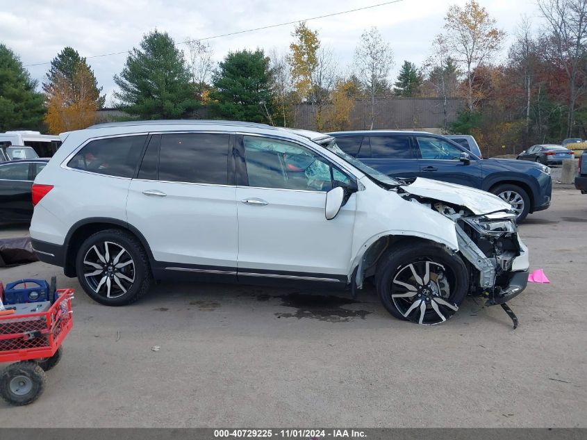 2022 Honda Pilot Awd Elite VIN: 5FNYF6H03NB014976 Lot: 40729225