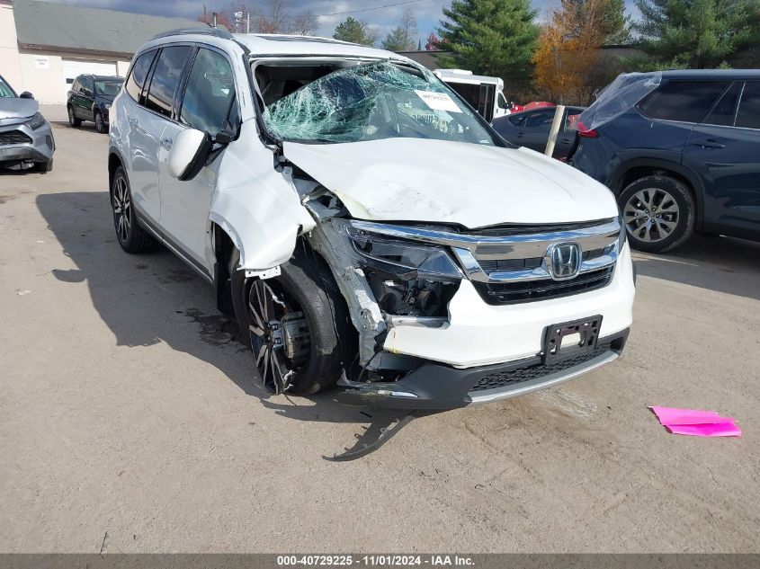 2022 Honda Pilot Awd Elite VIN: 5FNYF6H03NB014976 Lot: 40729225