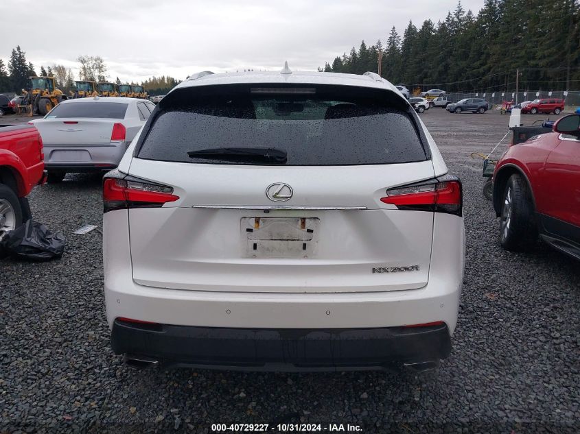 2016 Lexus Nx 200T VIN: JTJBARBZ9G2088483 Lot: 40729227