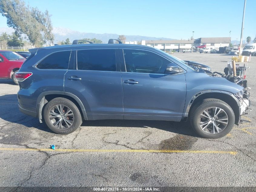 2016 Toyota Highlander Xle V6 VIN: 5TDJKRFH9GS255365 Lot: 40729278