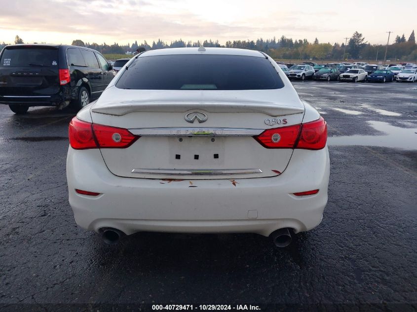 2016 Infiniti Q50 3.0T Red Sport 400 VIN: JN1FV7AP8GM421485 Lot: 40729471