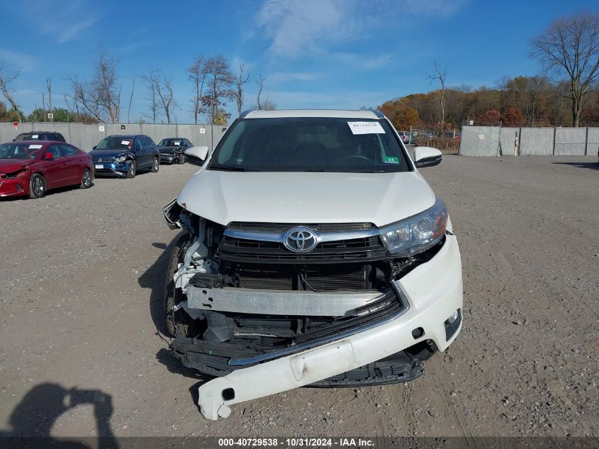 2016 Toyota Highlander Xle V6 VIN: 5TDJKRFH4GS249280 Lot: 40729538