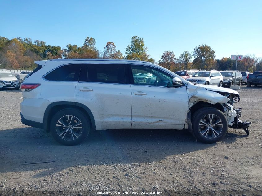 2016 Toyota Highlander Xle V6 VIN: 5TDJKRFH4GS249280 Lot: 40729538