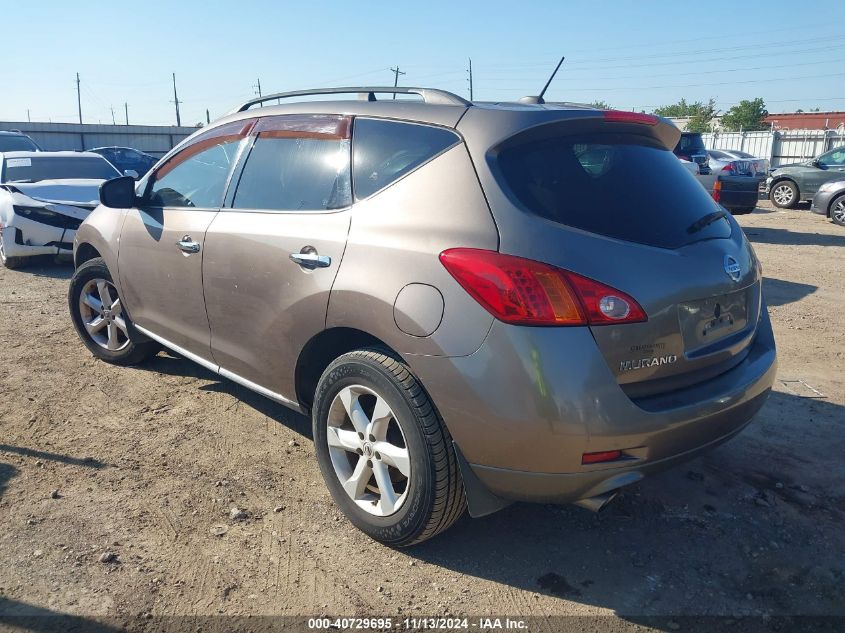 2009 Nissan Murano Sl VIN: JN8AZ18U69W019545 Lot: 40729695