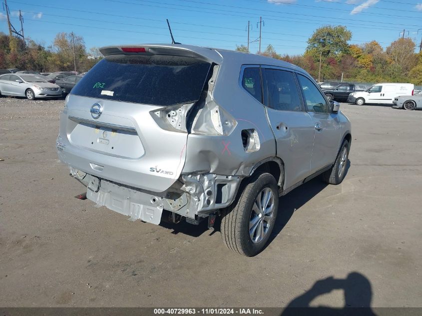 2016 Nissan Rogue Sv VIN: KNMAT2MV7GP680199 Lot: 40729963