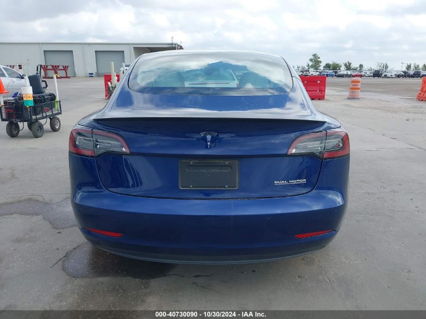 2022 Tesla Model 3 Performance Dual Motor All-Wheel Drive VIN: 5YJ3E1EC8NF163172 Lot: 40730090