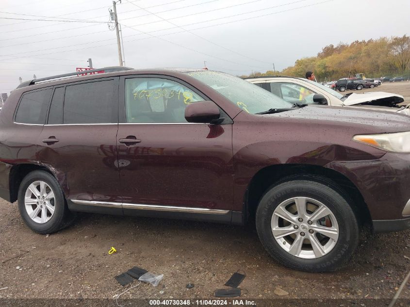 2012 Toyota Highlander Se V6 VIN: 5TDBK3EH4CS140752 Lot: 40730348