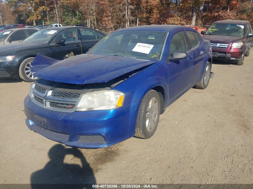 2013 Dodge Avenger Se VIN: 1C3CDZAB5DN541337 Lot: 40730356