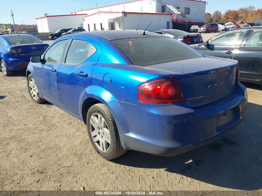 2013 Dodge Avenger Se VIN: 1C3CDZAB5DN541337 Lot: 40730356