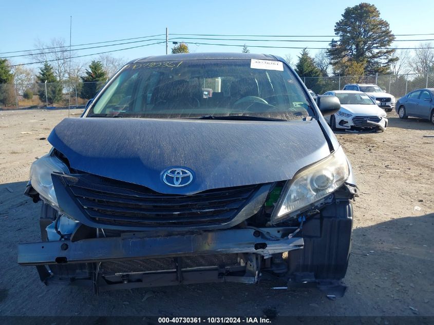 2014 Toyota Sienna L V6 7 Passenger VIN: 5TDZK3DCXES416598 Lot: 40730361