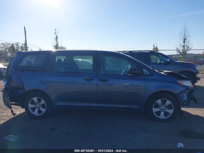 2014 Toyota Sienna L V6 7 Passenger VIN: 5TDZK3DCXES416598 Lot: 40730361