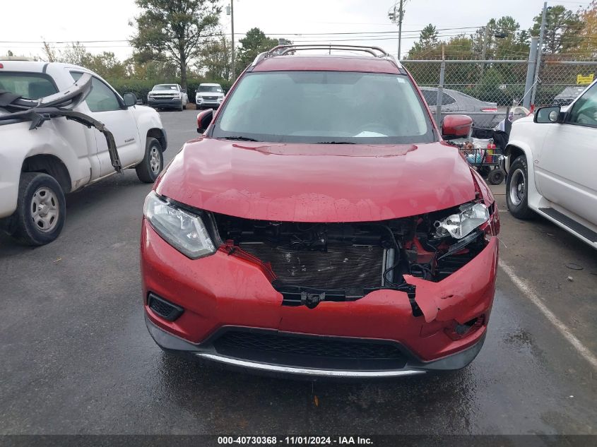 2016 Nissan Rogue Sv VIN: KNMAT2MV1GP693580 Lot: 40730368