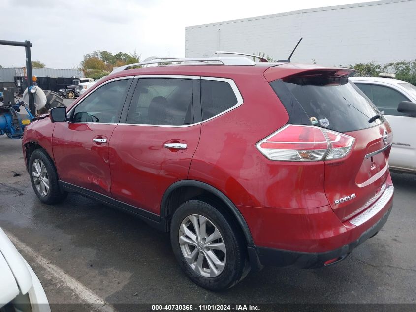 2016 Nissan Rogue Sv VIN: KNMAT2MV1GP693580 Lot: 40730368