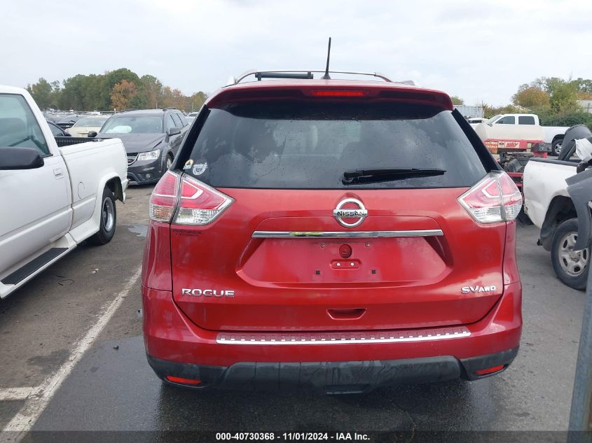 2016 Nissan Rogue Sv VIN: KNMAT2MV1GP693580 Lot: 40730368