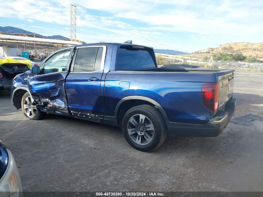 2018 Honda Ridgeline Rtl VIN: 5FPYK2F5XJB001145 Lot: 40730380