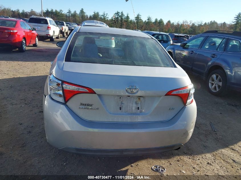 2016 Toyota Corolla Le VIN: 2T1BURHE8GC526734 Lot: 40730477