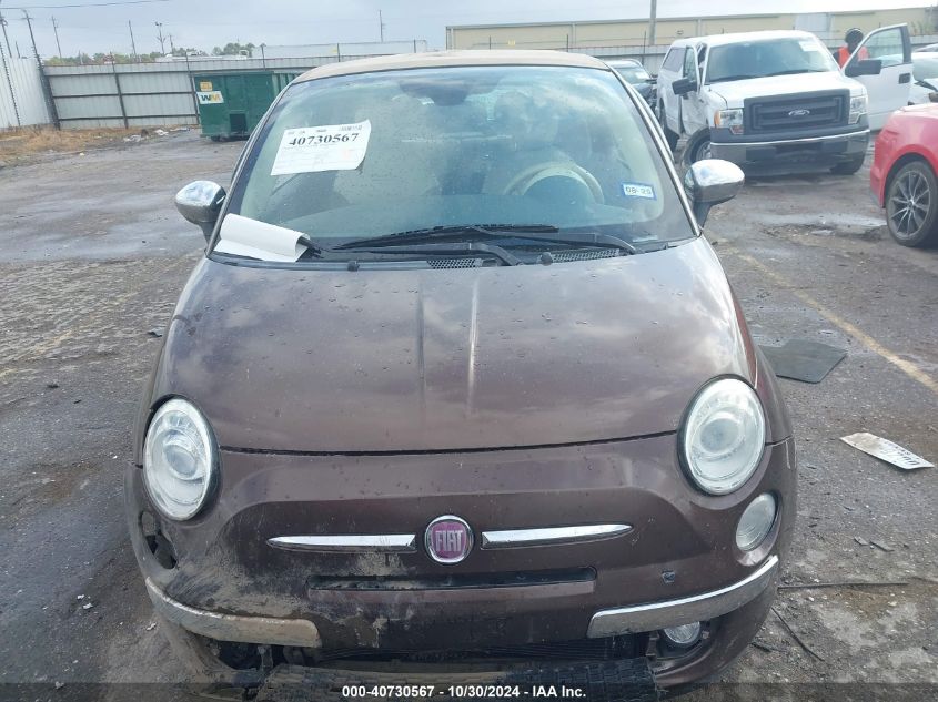 2012 Fiat 500C Lounge VIN: 3C3CFFER6CT296093 Lot: 40730567