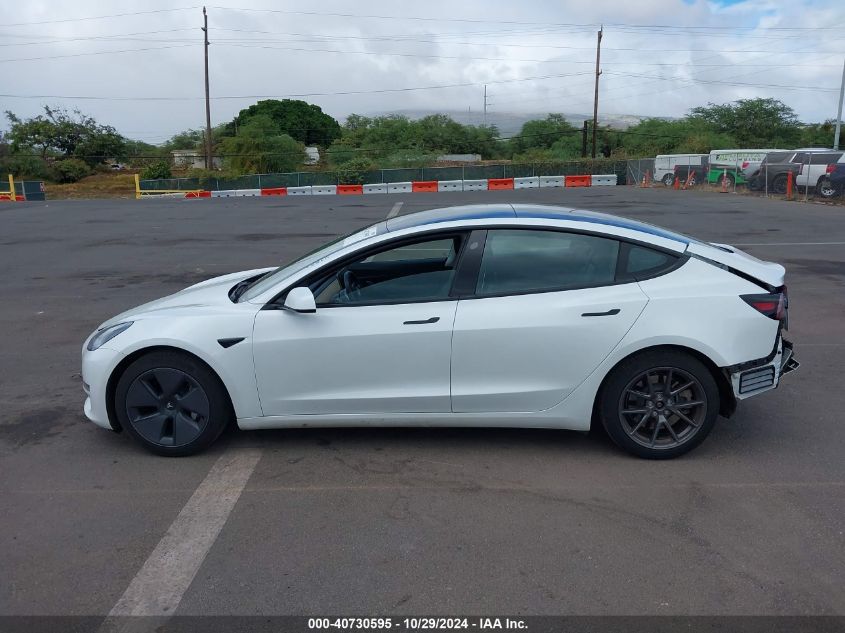 2021 Tesla Model 3 Standard Range Plus Rear-Wheel Drive VIN: 5YJ3E1EA0MF850563 Lot: 40730595