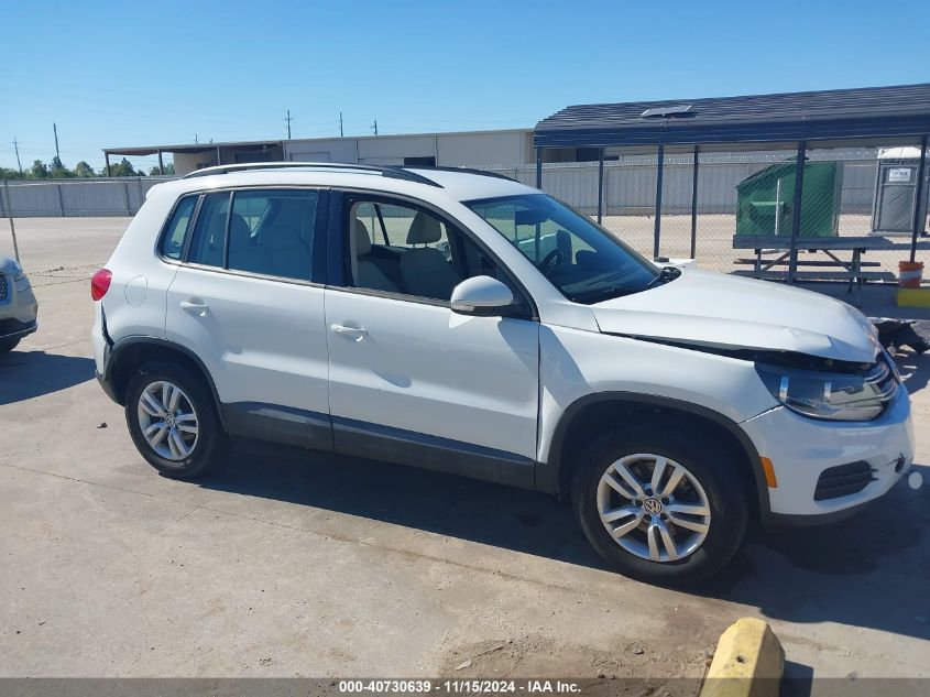 2017 Volkswagen Tiguan 2.0T/2.0T S VIN: WVGAV7AX1HK041078 Lot: 40730639