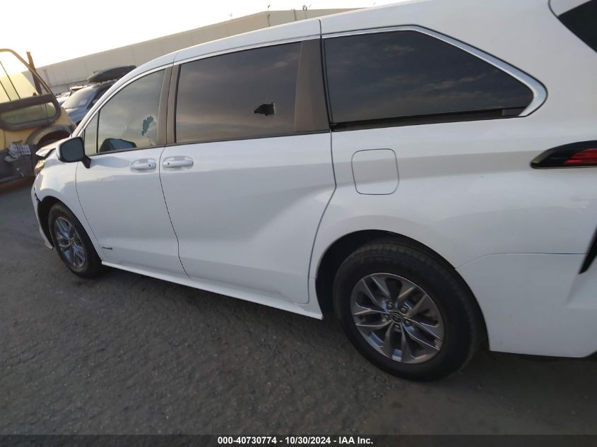 2021 Toyota Sienna Le VIN: 5TDKRKEC0MS042054 Lot: 40730774