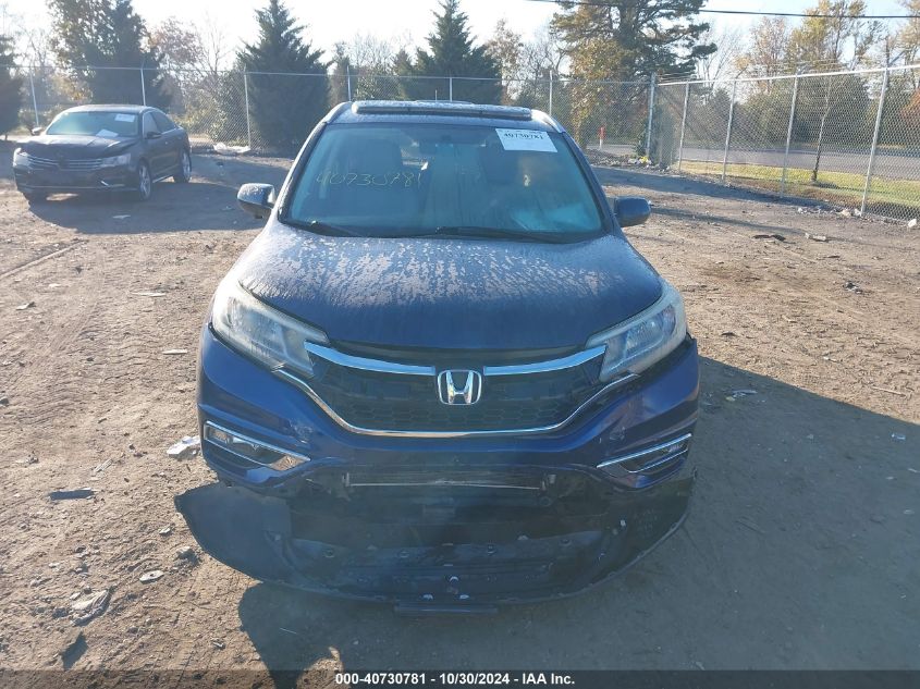 2015 Honda Cr-V Ex-L VIN: 2HKRM3H76FH555416 Lot: 40730781