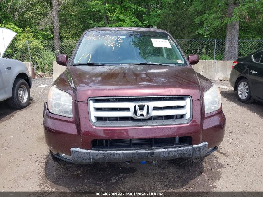 2008 Honda Pilot Ex-L VIN: 5FNYF18658B050339 Lot: 40730972