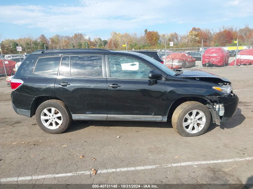 2013 Toyota Highlander Se V6 VIN: 5TDBK3EH6DS268590 Lot: 40731148