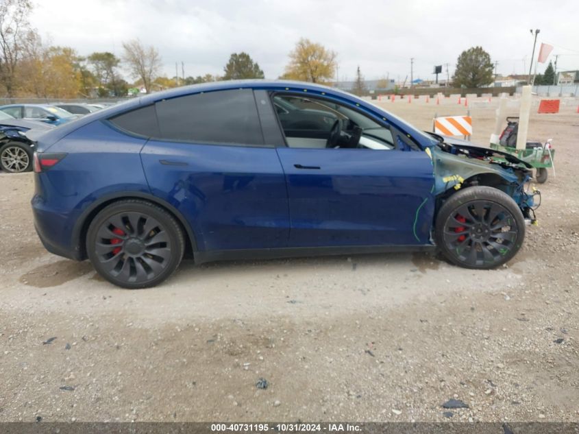 2021 Tesla Model Y Performance Dual Motor All-Wheel Drive VIN: 5YJYGDEF5MF230336 Lot: 40731195