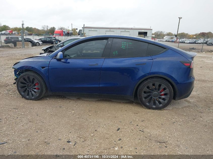 2021 Tesla Model Y Performance Dual Motor All-Wheel Drive VIN: 5YJYGDEF5MF230336 Lot: 40731195