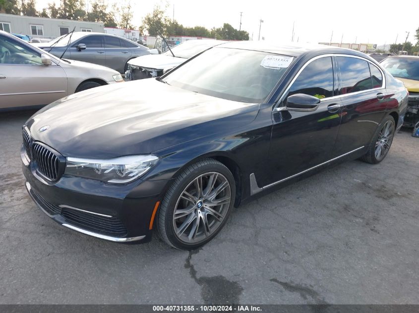 VIN WBA7E2C56KB217625 2019 BMW 740I no.2