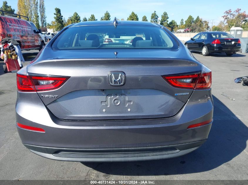 2021 Honda Insight Ex VIN: 19XZE4F5XME011362 Lot: 40731424