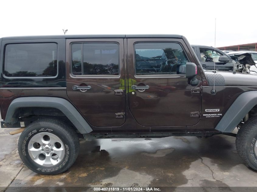 2013 Jeep Wrangler Unlimited Sport VIN: 1C4BJWDG4DL678092 Lot: 40731819