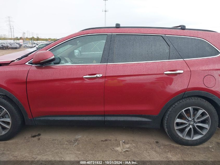 2017 Hyundai Santa Fe Se VIN: KM8SN4HF3HU221585 Lot: 40731832