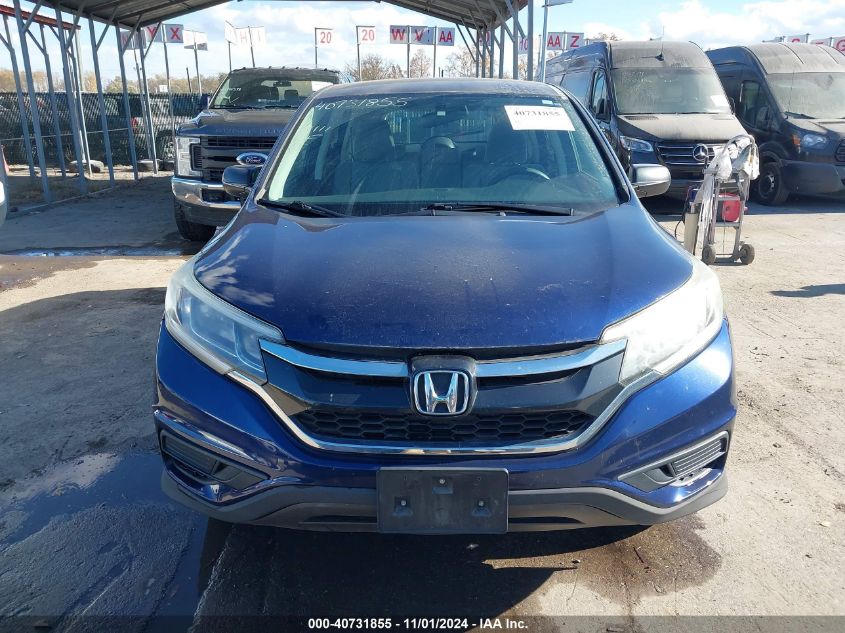 2015 Honda Cr-V Lx VIN: 5J6RM4H3XFL086288 Lot: 40731855