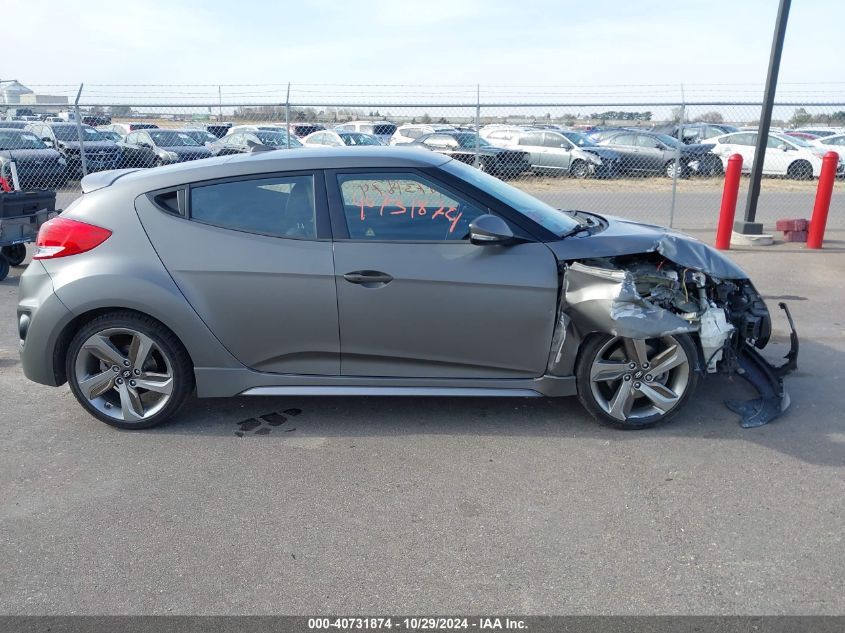 2013 HYUNDAI VELOSTER TURBO W/BLACK - KMHTC6AE7DU086810