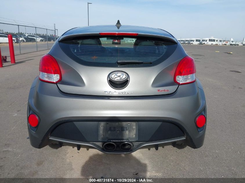 2013 HYUNDAI VELOSTER TURBO W/BLACK - KMHTC6AE7DU086810