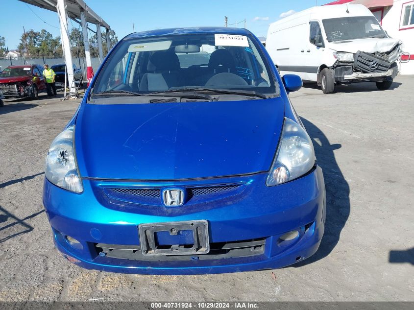 2008 Honda Fit Sport VIN: JHMGD38698S036846 Lot: 40731924