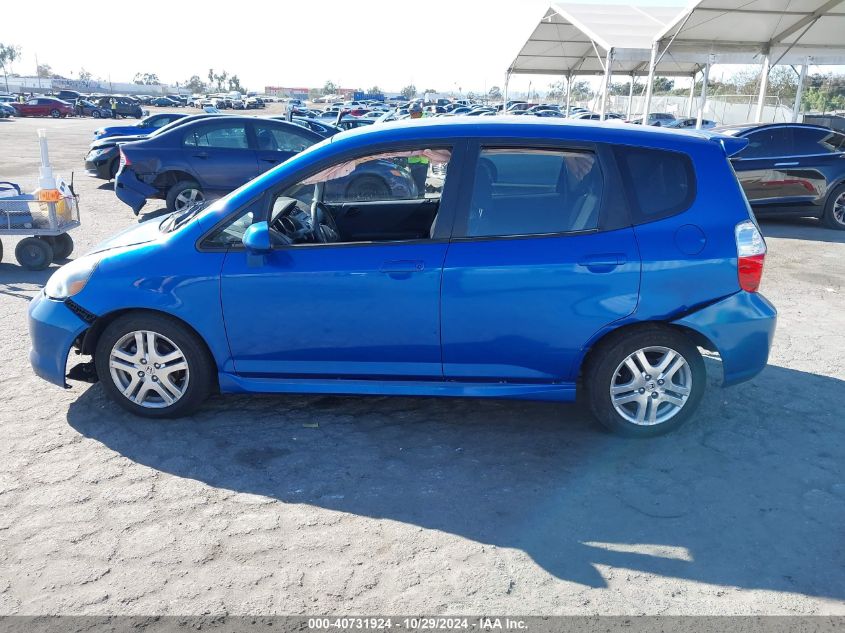 2008 Honda Fit Sport VIN: JHMGD38698S036846 Lot: 40731924